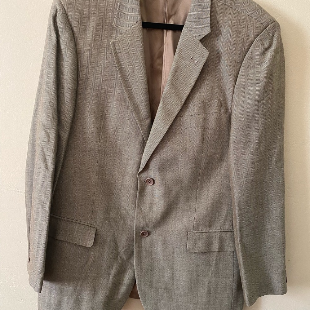 Emanuel Ungaro Men’s Brown Herringbone Blazer 42 R